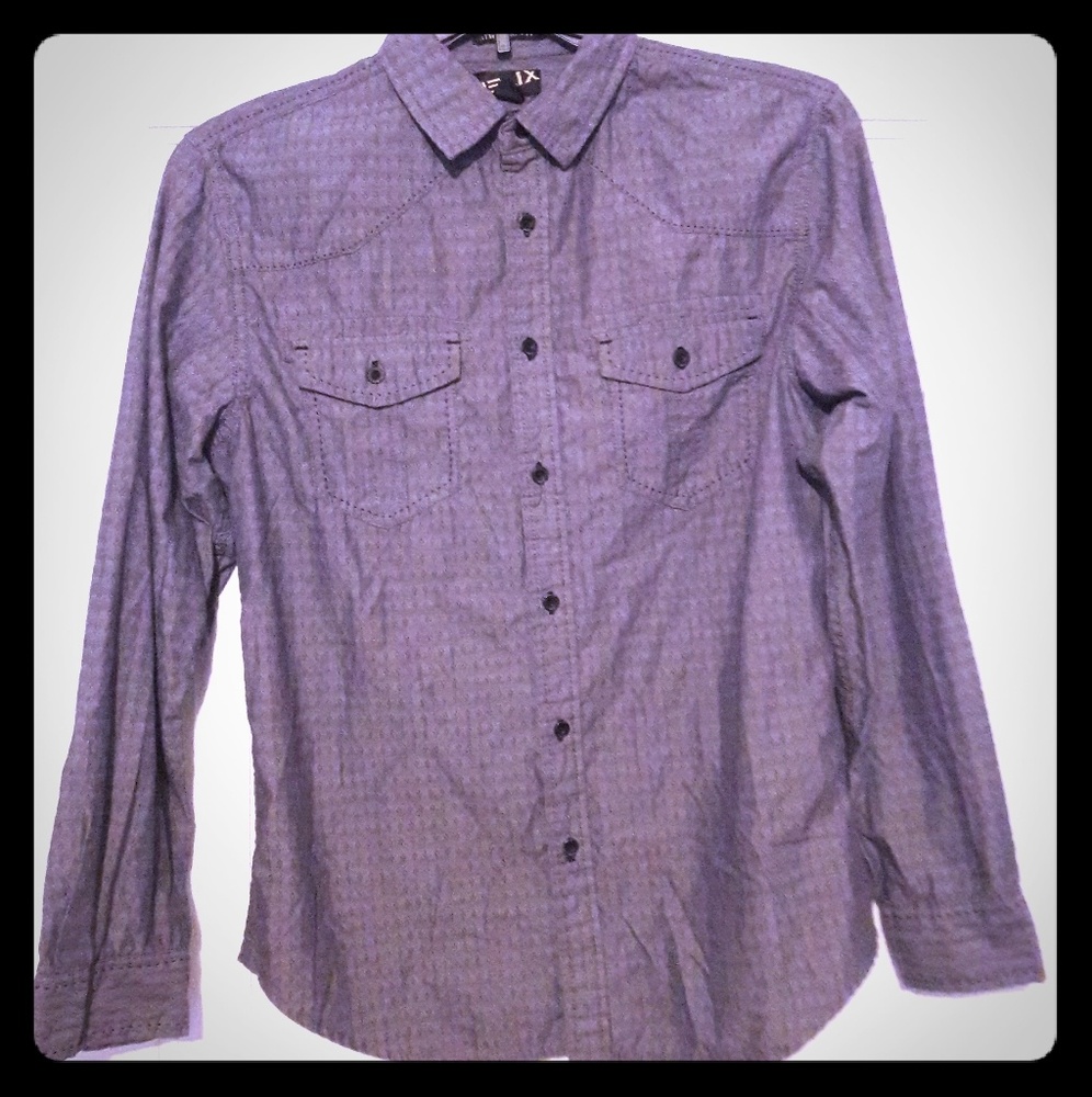 Helix - gray button-down